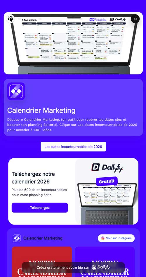 Calendrier Marketing